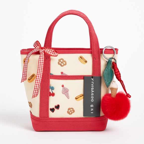 Madden Girl Other - Madden Girl Red and Cream Tote Set NWT Cherries, Ice Cream